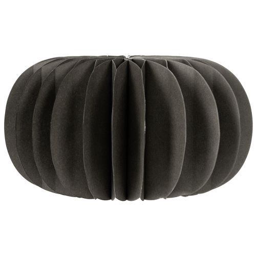 Anneaux décoratifs citrouille en papier nid d'abeille 24 cm gris foncé, lot de 4 | Floristik24.fr