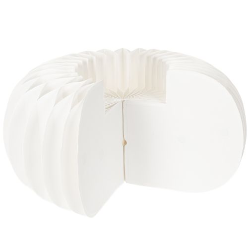 Citrouille en papier nid d'abeille blanche ronde 24 cm pour décorations automnales et compositions florales (4 pièces) | Floristik24.fr