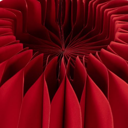 Ensemble de 4 citrouilles en papier alvéolé rouge 24 cm décoratives pour table | Floristik24.fr