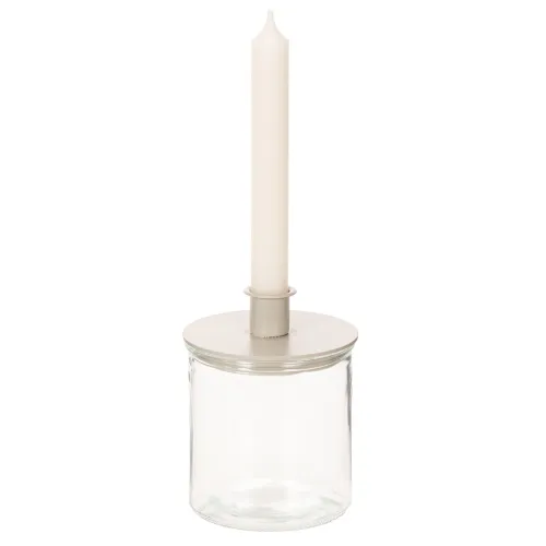 Photophores en verre transparent rond 12 cm – Lot de 2 | Floristik24.fr