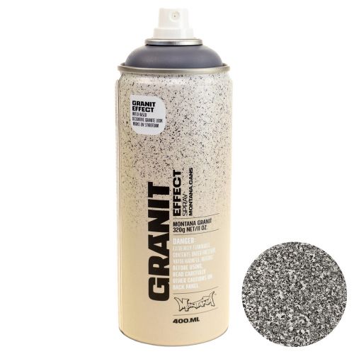 Floristik24 Spray de peinture effet spray peinture granit Montana spray gris 400ml