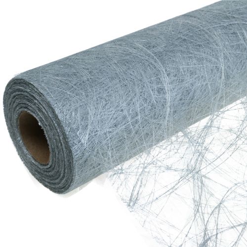 Floristik24 Déco polaire Sizoweb chemin de table argent 30cm 25m
