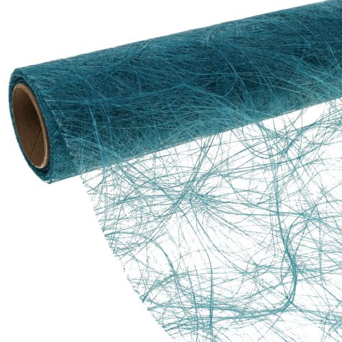 Floristik24 Déco polaire Sizoweb chemin de table bleu pétrole 30cm 5m