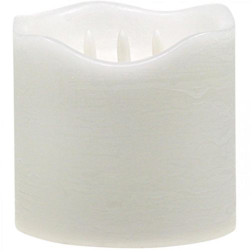 Floristik24 Bougie LED grande cire blanche pour minuterie à piles Ø14.5cm H15cm