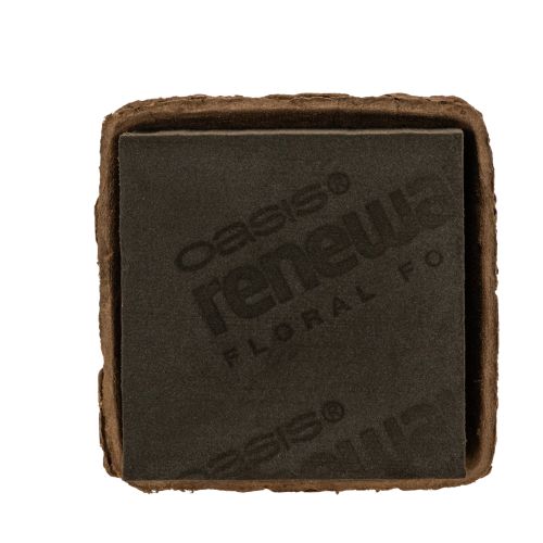 Mousse florale OASIS® Renewal® Biolit® 2 demi-briques 12 × 12 × 8 cm, brunes acheter | Floristik24.fr