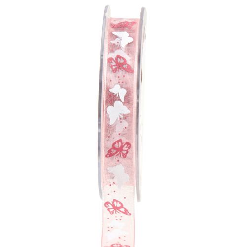 Article Ruban organza ruban papillon rose 15mm 20m