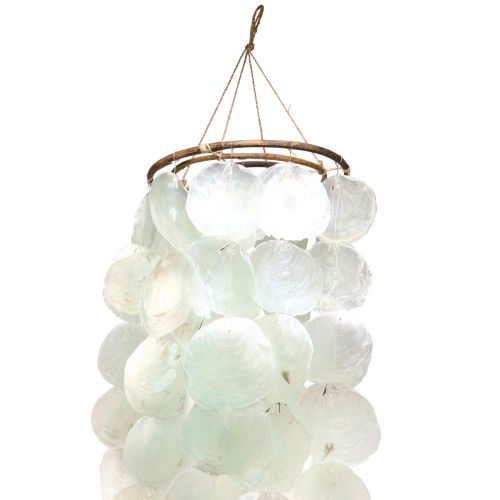 Floristik24 Capiz carillon à vent décoration à suspendre décoration coquillage vert Ø29cm 160cm