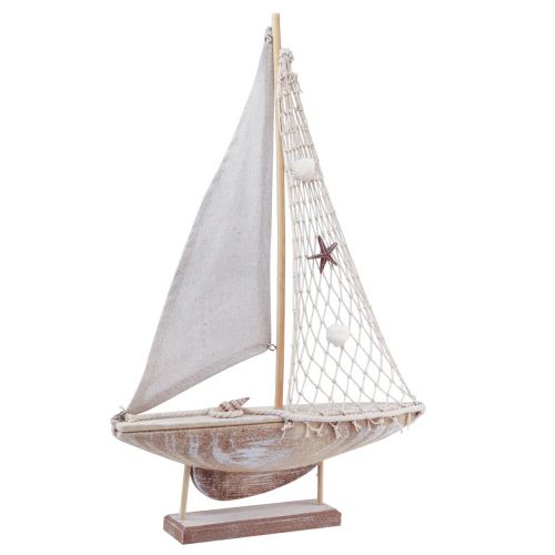 Floristik24 Décoration de voilier décoration maritime de voilier 31,5×5,5×48cm