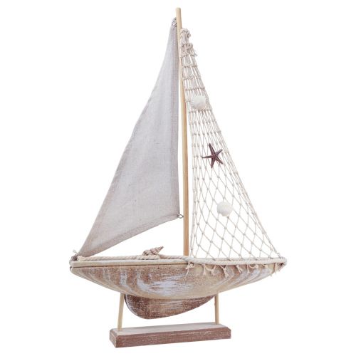 Floristik24 Décoration de voilier décoration maritime de voilier 31,5×5,5×48cm