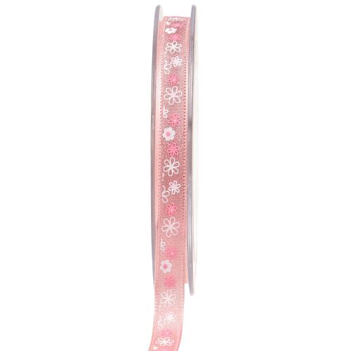 Article Ruban cadeau fleurs ruban décoratif ruban rose 10mm 15m