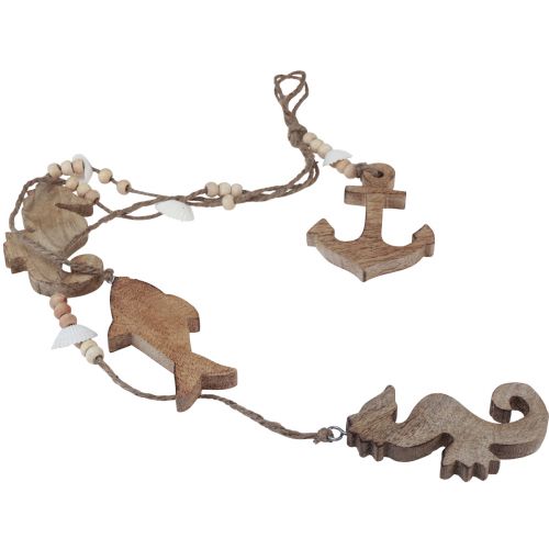 Article Cintre décoratif bois maritime hippocampe ancre poisson 60cm