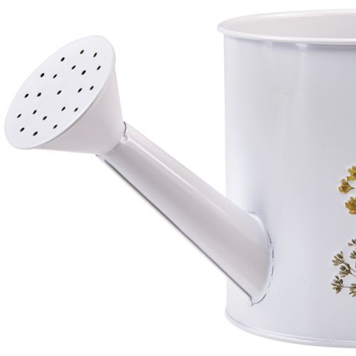 Article Arrosoir métal pour pot de plantation blanc 13,5cm