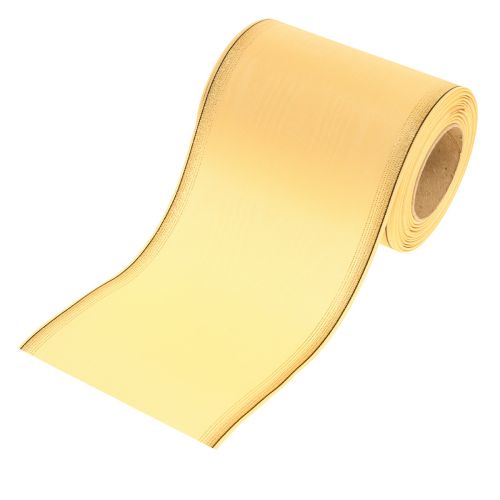 Floristik24 Ruban de couronne moiré ruban de couronne jaune 125mm 25m