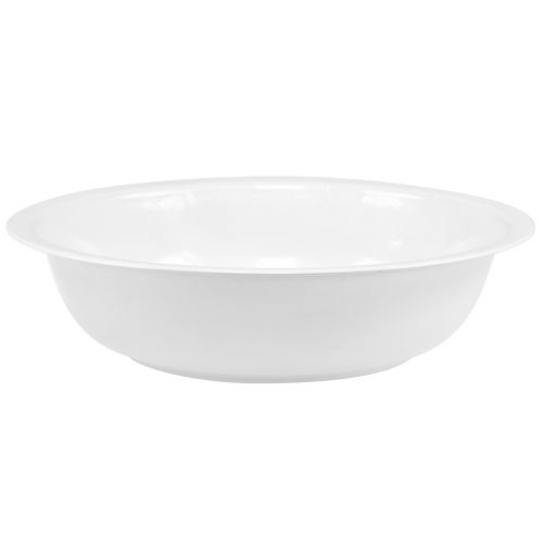 Article Bol en métal aspect émail blanc Ø29cm H7,5cm