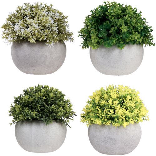 Article Plantes artificielles Buis artificiel 12,5cm×Ø12cm 4pcs