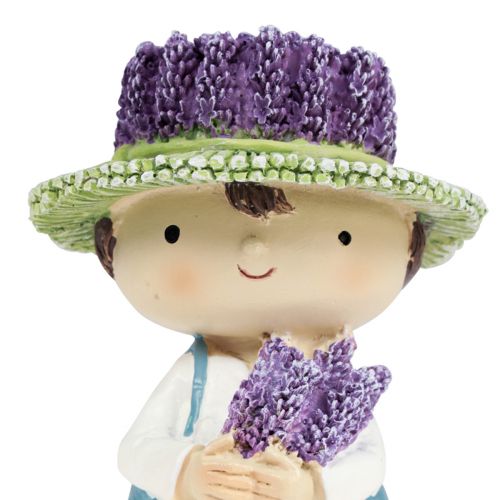 Floristik24 Figurines décoratives décoration lavande fille & garçon H14,5cm 2pcs