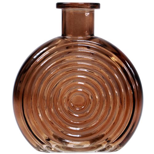 Article Vases en verre mini vases rétro verre marron beige H13,5cm 2pcs