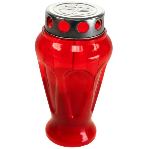 Floristik24 Bougies funéraires gouttes rouges feux de deuil Ø9cm H17cm 4pcs