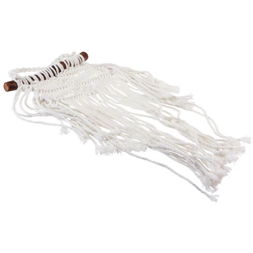 Article Tenture murale macramé boho décoration murale crème 18,5×48cm