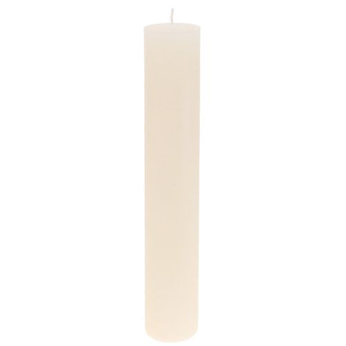 Grandes bougies bougies en bâton de couleur unie crème 50x300mm 4 pcs