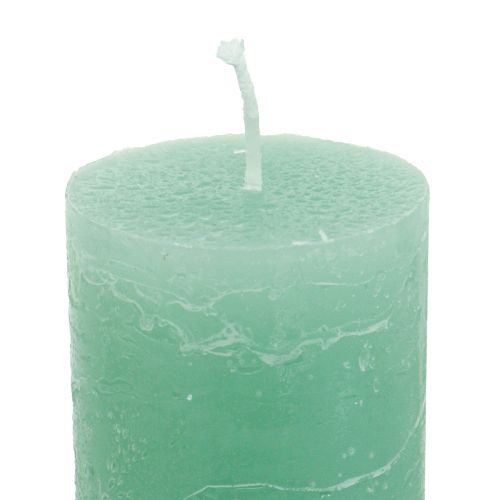 Article Bougies vertes grandes bougies en bâton couleur unie 50x300mm 4 pcs