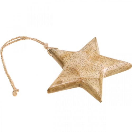 Article Décoration de l'Avent, étoile en bois, étoile de décoration de Noël H9cm 3 pcs