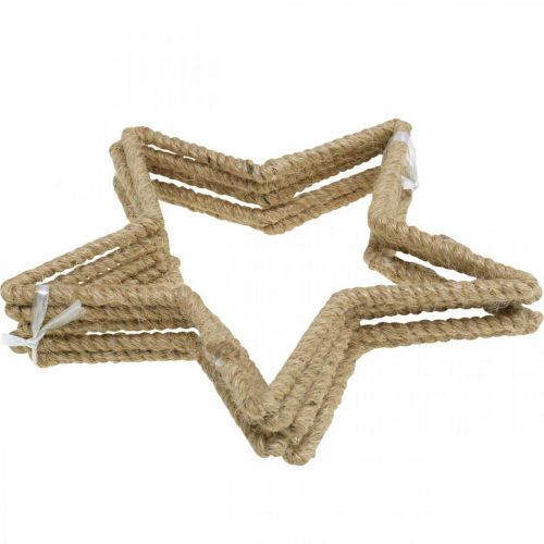 Article Décoration de l&#39;Avent, étoile de décoration de Noël, étoile décorative jute L20cm 5 pcs