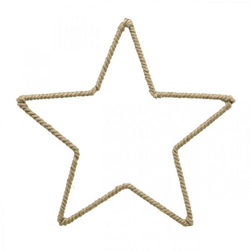 Article Décoration de l&#39;Avent, étoile de décoration de Noël, étoile décorative jute B24.5cm 5pcs