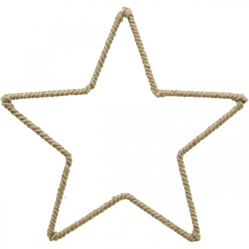 Floristik24 Décoration de l&#39;Avent, étoile de décoration de Noël, étoile de décoration jute B31cm 4 pièces