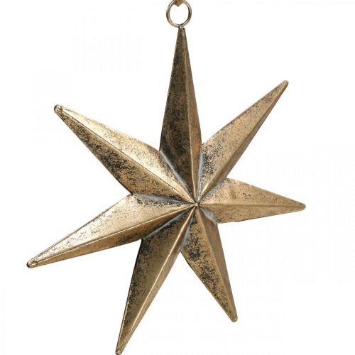 Floristik24 Décoration de Noël pendentif étoile dorée aspect antique 30,5 cm