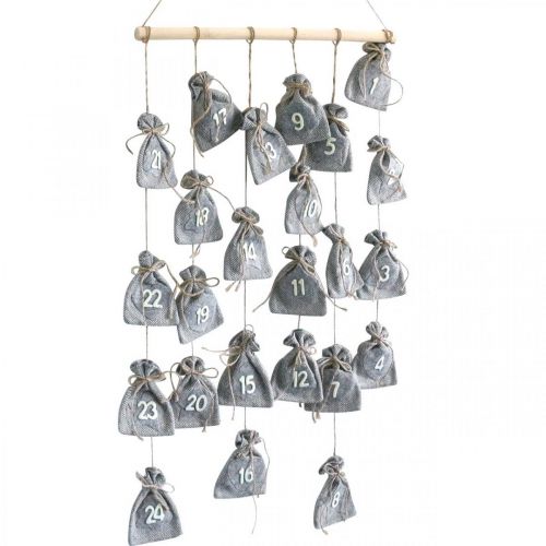 Article Calendrier de l'avent à remplir sac décoration de l'avent H110cm