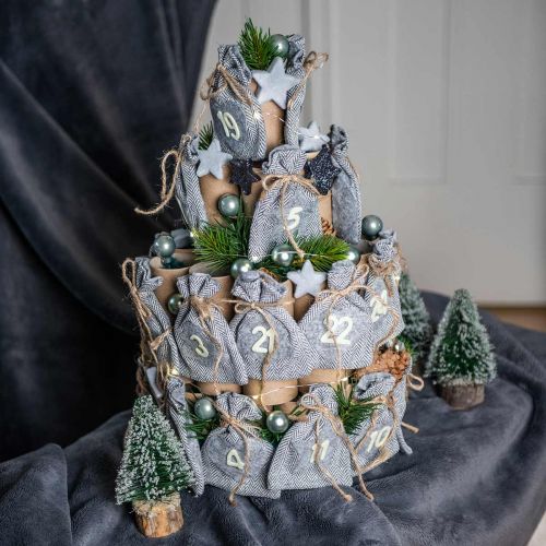 Article Calendrier de l'avent à remplir sac décoration de l'avent H110cm