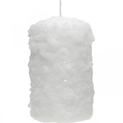 Bougies de l&#39;Avent, bougies piliers, bougies boules de neige 100/60mm 4 pcs
