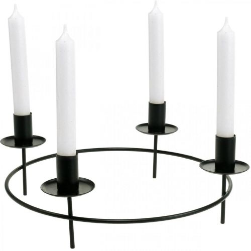 Article Bougeoir bougies tige bougeoir noir Ø28cm H11cm