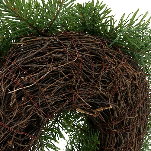 Floristik24 Couronne de l'Avent avec sapin Ø40cm H9cm