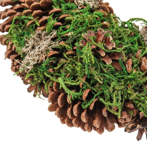 Floristik24 Couronne de l&#39;Avent porte couronne décorative avec cônes mousse Ø30cm