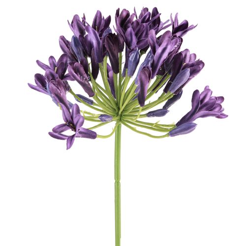 Article Agapanthe fleurs artificielles décoration violette lys 75cm 2pcs