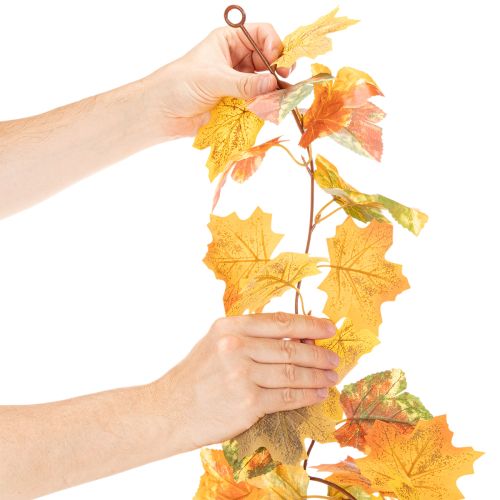 Guirlande artificielle en feuilles d’érable 165 cm, décoration automnale multicolore | Floristik24.fr