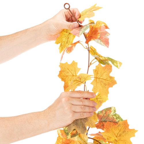 Guirlande artificielle en feuilles d’érable 165 cm, décoration automnale multicolore | Floristik24.fr