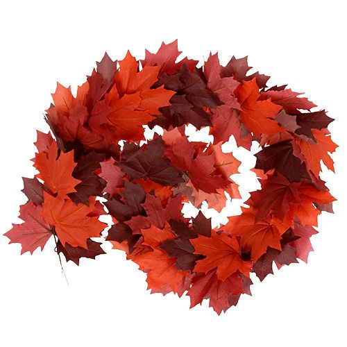 Guirlande d’érable rouge-orange 170cm Guirlande d’érable rouge-orange 170cm