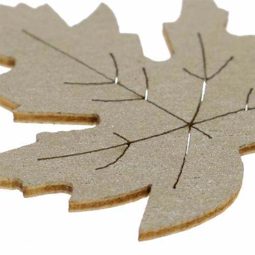 Article Décoration à disperser feuilles d&#39;érable jaune, marron, platine assorties 4cm 72 pcs