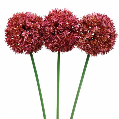 Floristik24 Allium ornemental artificiel Mauve Ø9cm H70cm 3pcs