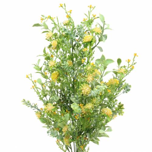 Floristik24 Bouquet avec gazon et fleurs artificielles jaune 53cm