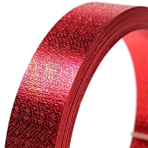 Bandeau plat en aluminium rouge 20 mm 5 m