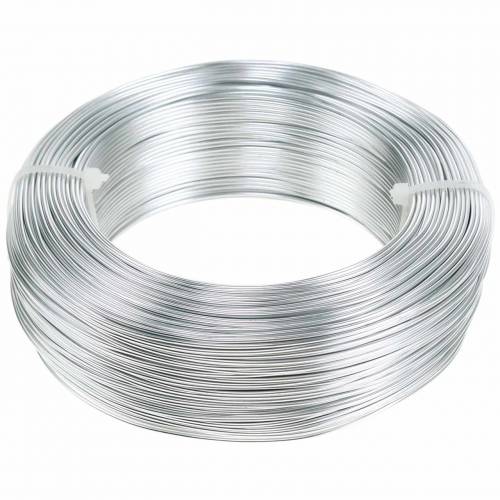 Floristik24 Fil d&#39;aluminium Ø1,0mm argent 250g 120m