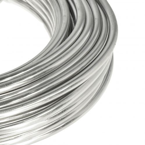 Article Fil d&#39;aluminium fil artisanal argenté brillant fil décoratif Ø5mm 1kg