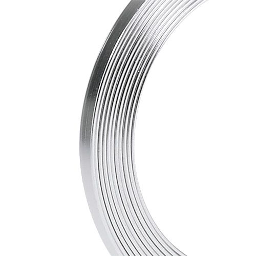 Floristik24 Fil plat aluminium argent 5mm x 1mm 2.5m