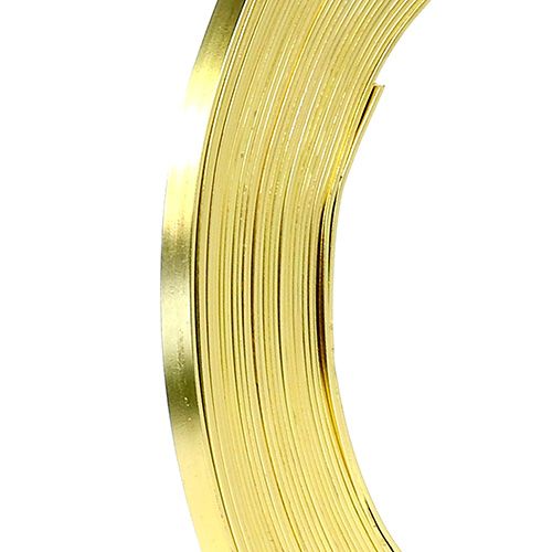 Article Fil plat aluminium doré 5mm 10m