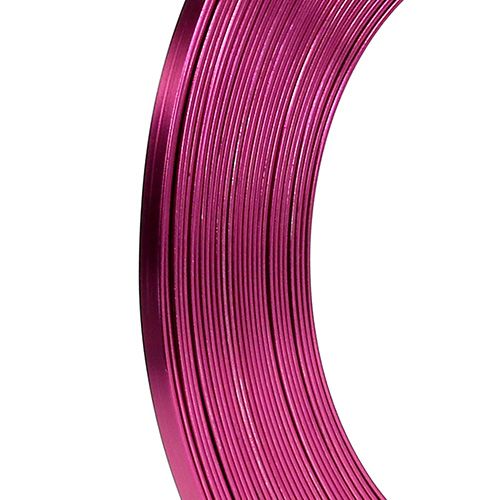Fil plat aluminium rose 5mm 10m