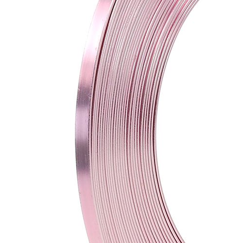 Floristik24 Fil plat aluminium rose 5mm 10m